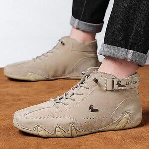 LDeck Casual Shoes Lace Up Khaki Unisex 41